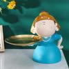 Girl Figurine Storage Tray Holder Creative Sculpture Wedding Party Decor