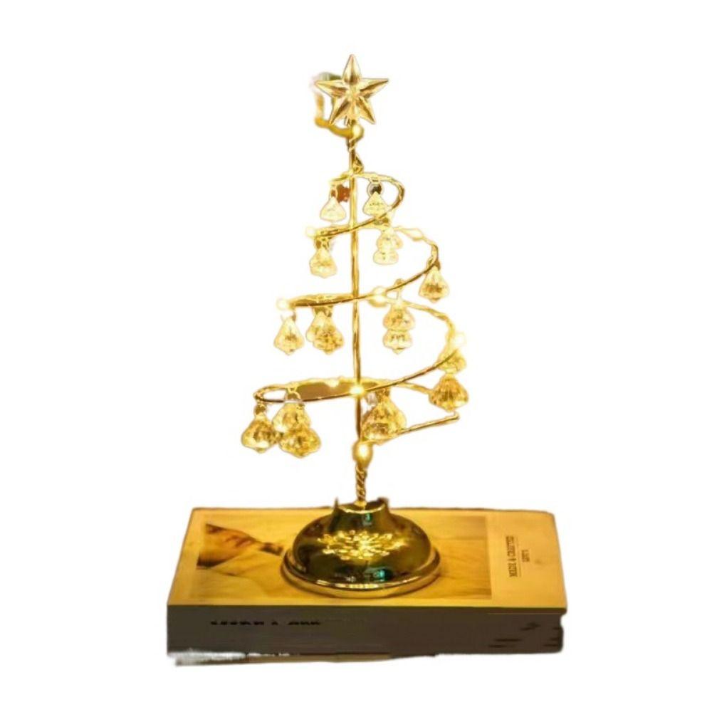 Colorful Xmas Decorations Table Lamp Silver Christmas Tree Lamp  Party