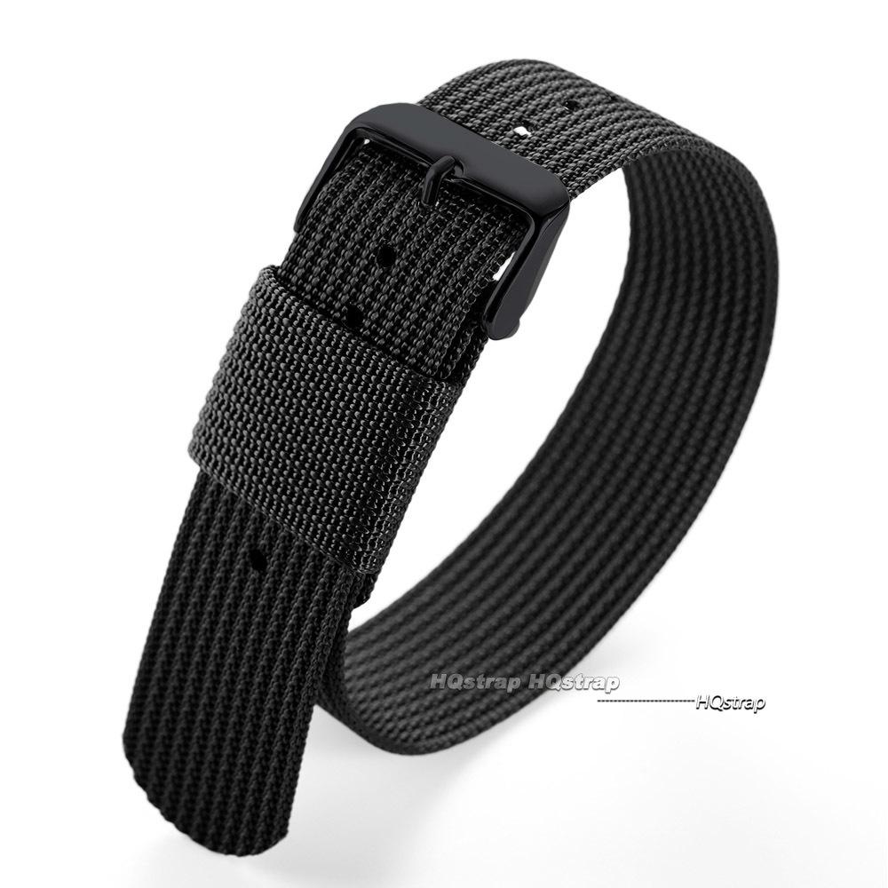 Ribbed Nylon 18mm 20mm 22mm Watch Band Men Women Straps Woven Canvas Bracelets Sport Wristbands Breathable Replacement Belt