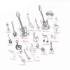 21Pcs/Set Vintage Alloy Guitar Musical Note Charms Pendant Diy Jewelry Findings
