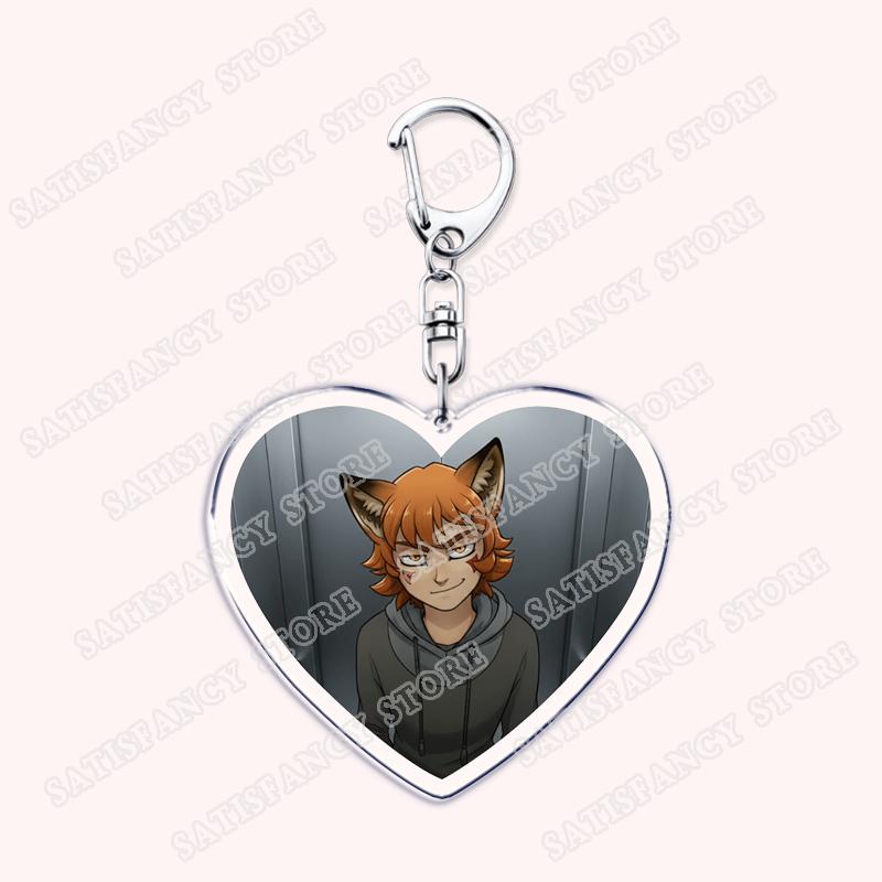 YKMET Game Love Boyfriend To Death Heart Shape Keychain for Accessories Pet Strade Ren Keyring Jewelry Friends Fans Gamers Gifts