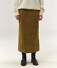 Seteo (W) Corduroy Long Skirt Olive Green