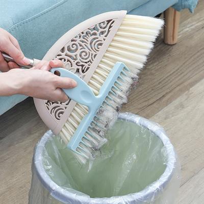 Household Broom Hair Removal Comb Cleaning Brush with Hanging Hole Ergonomic Handle Broom Dusting Brush Cleaning Tool