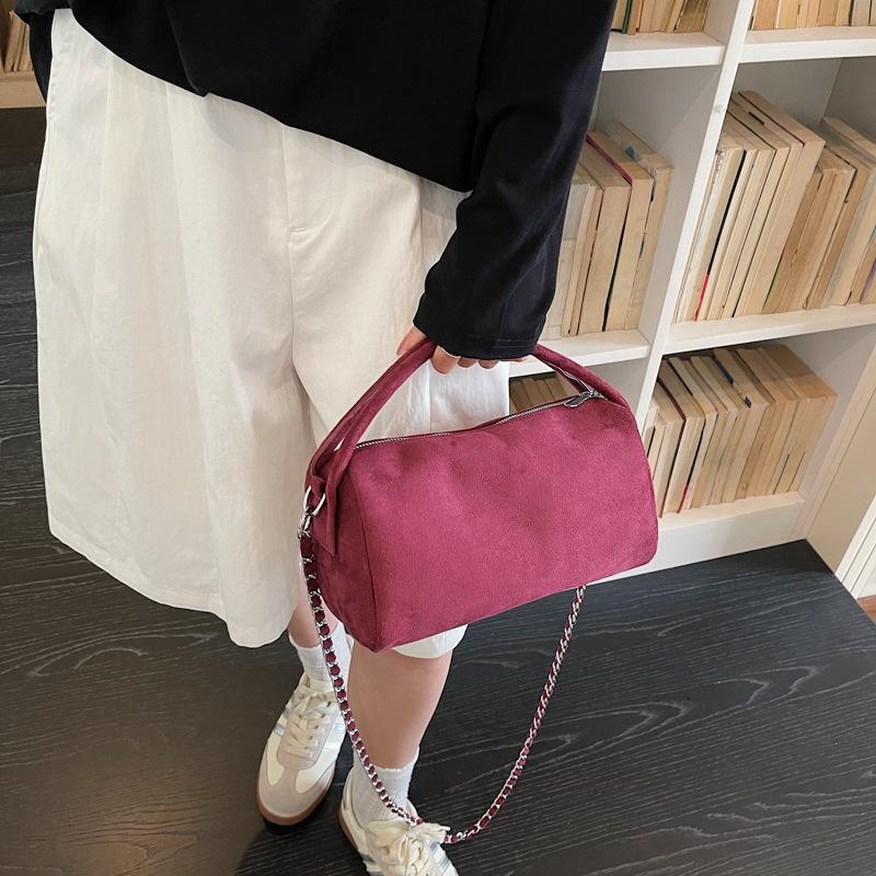 Trendy Suede Top Handle Bag Women Stylish Casual and Simple Commuting Bag Fashiable and Versatile for Daily Use Shoulder Bag