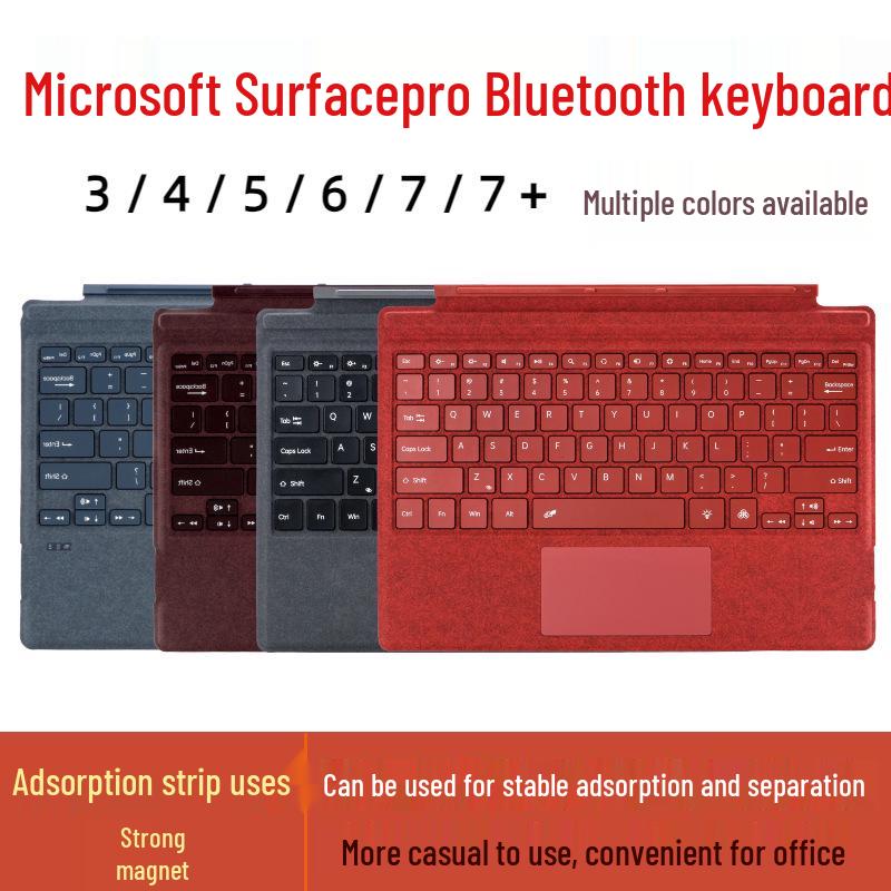 Compatible Surface Pro 3-7+ Magnetic Backlit Bluetooth Keyboard Case