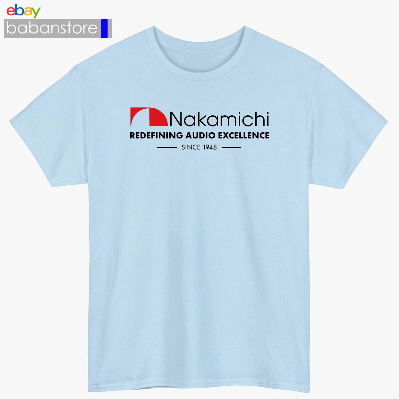 Nakamichi Audio Logo Black/White/Grey/Navy/Red/Light Blue T shirt Size S-5XL 4XL
