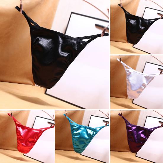 U Convex Low Rise Solid Color Men Thong U Convex Open Hip G-strings Underwear Inside Wear