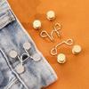 2Pcs Adjustable Pant Waist Tightener - Jean Button Pins & Button Clips for Pants | No Sewing Required, Easy to Install