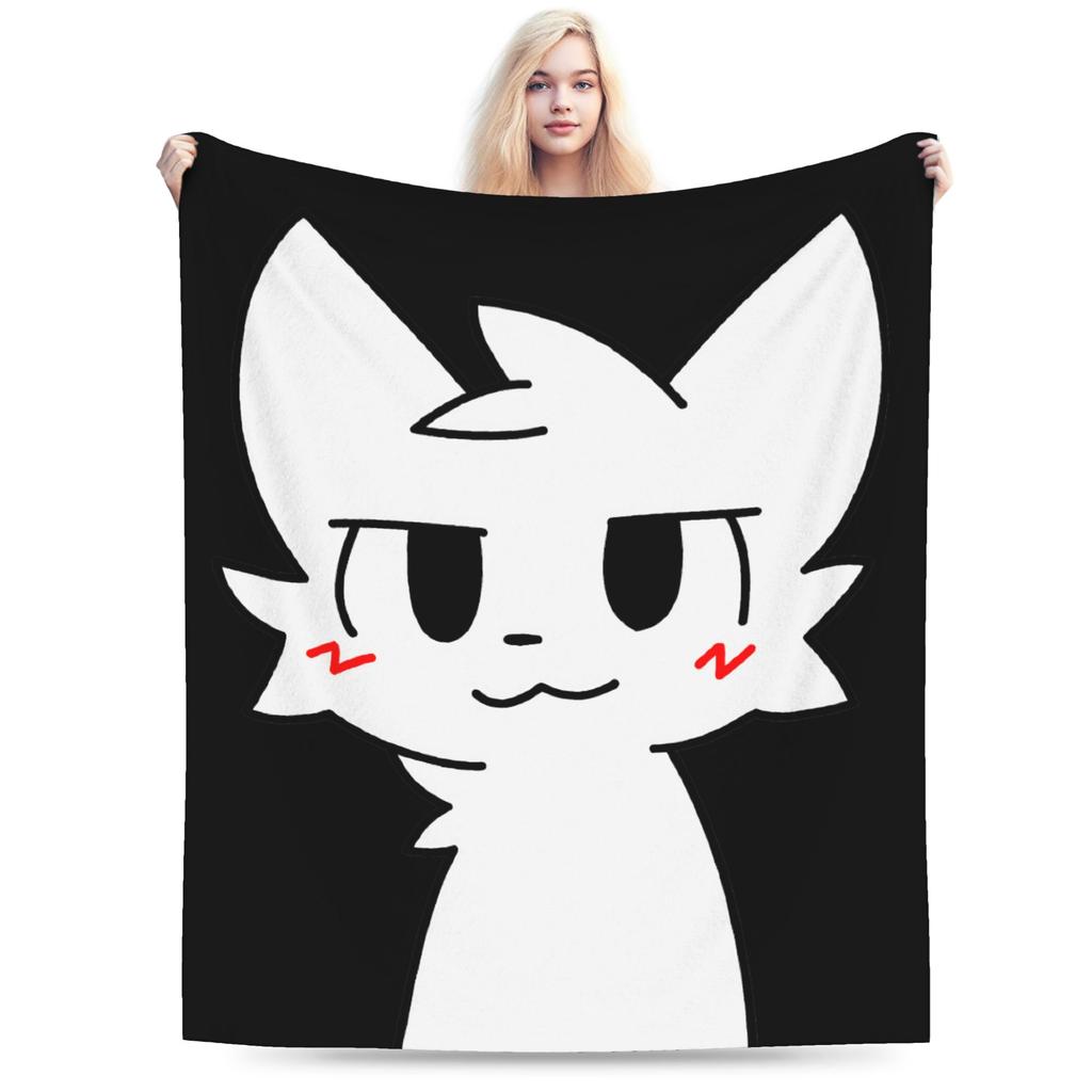 Boykisser Silly Cat Blankets Fleece Spring Autumn Cartoon Portable Super Soft Throw Blankets for Bedding Outdoor Quilt