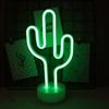 Base Decorative Bedroom Light Desktop Night Lamp Suitable for Wedding Birthday Party Decor 1pc Green LED Cactus Neon Light With