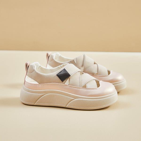 

Модные повседневные женские туфли клоги на платформе модные женские туфли на танкетке кроссовки 2025 круглый носок криперы милое платье маленькие спортивные летние дышащие 35