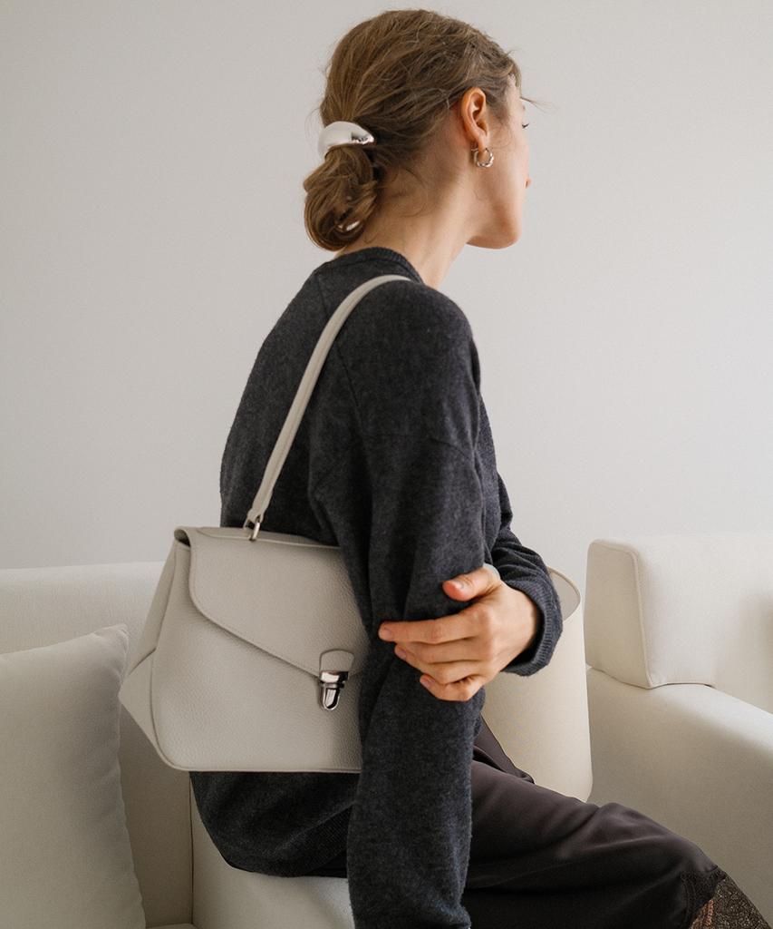 Reframe Top Handle Bag Series Off-White Leather