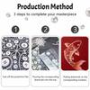 5D DIY Pearl Diamond Painting Kit Koi Fish Full Drill Embroidery Mosaic Art Home Wall Decor Gift