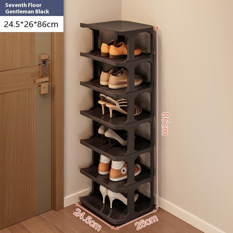 A Multi-layer Plastic Shoe Rack with Large Storage Capacity, Designed for Use In Homes and Dormitories