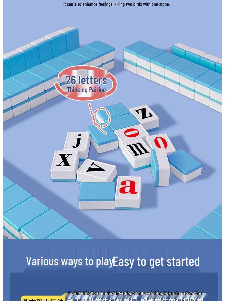 Pinyin Mahjong Steine & Karten: Frühkindliches Lernspielzeug