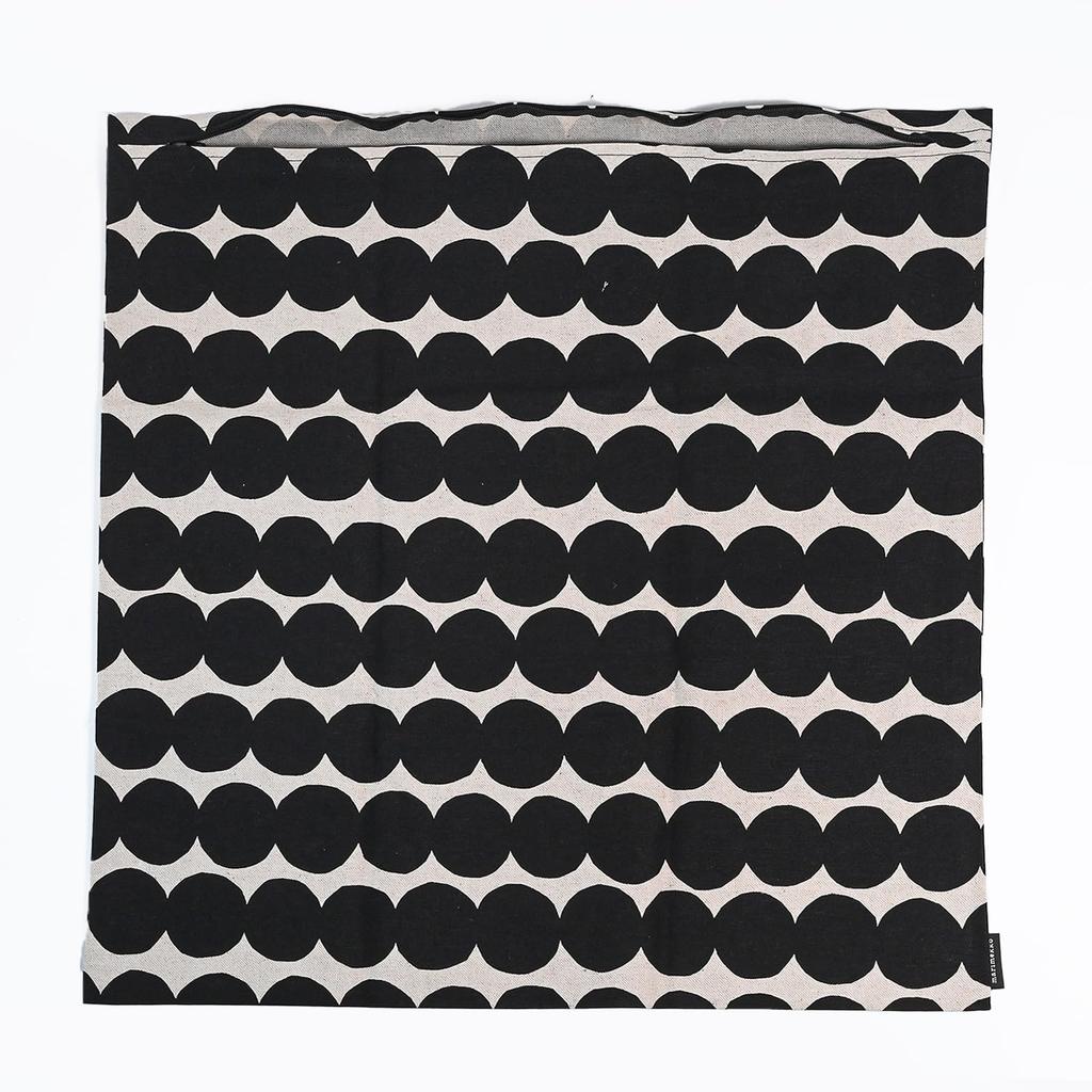 Marimekko Russy Mat Cushion Cover, 50x50cm, Black, 73644 890 [Parallel Import]