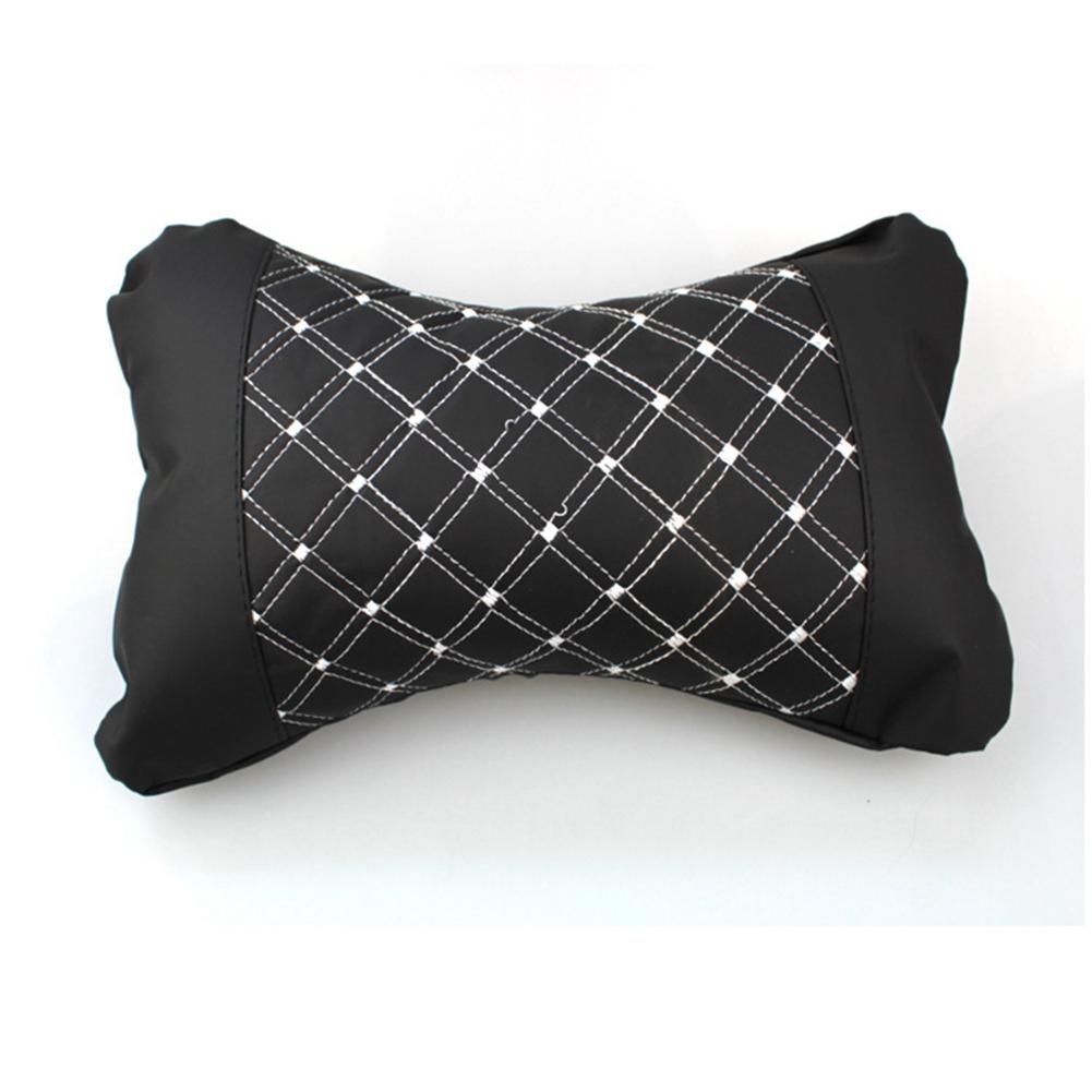 

Universal Car Head Pillow Neck Rest Pad Headrest Cushion Pillows (white line)