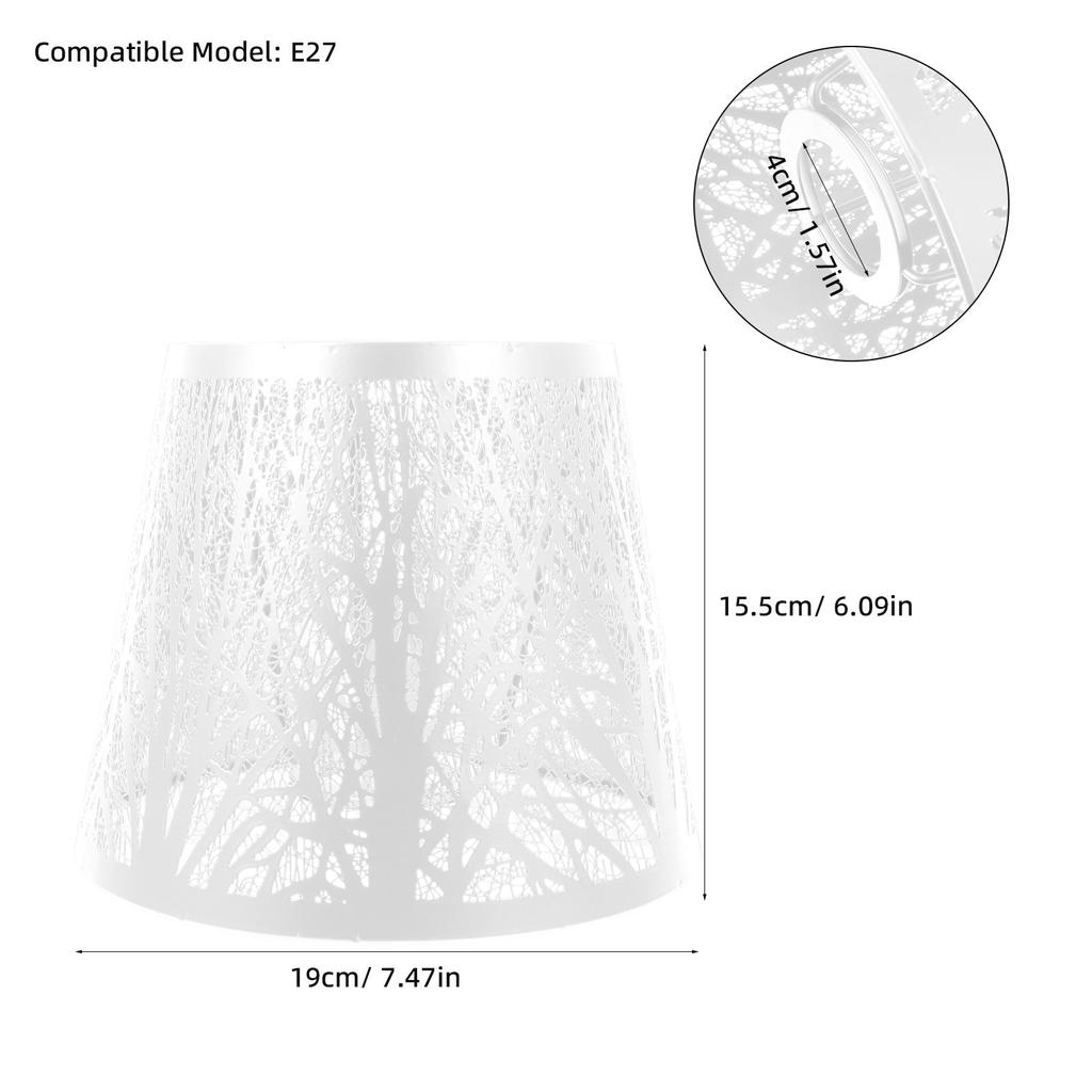 1Pcs Premium Iron Lampshade Creative Tree Shadow Pattern Dust Proof Soft Light Diffuser for Table Floor Lamp Modern Home Decor