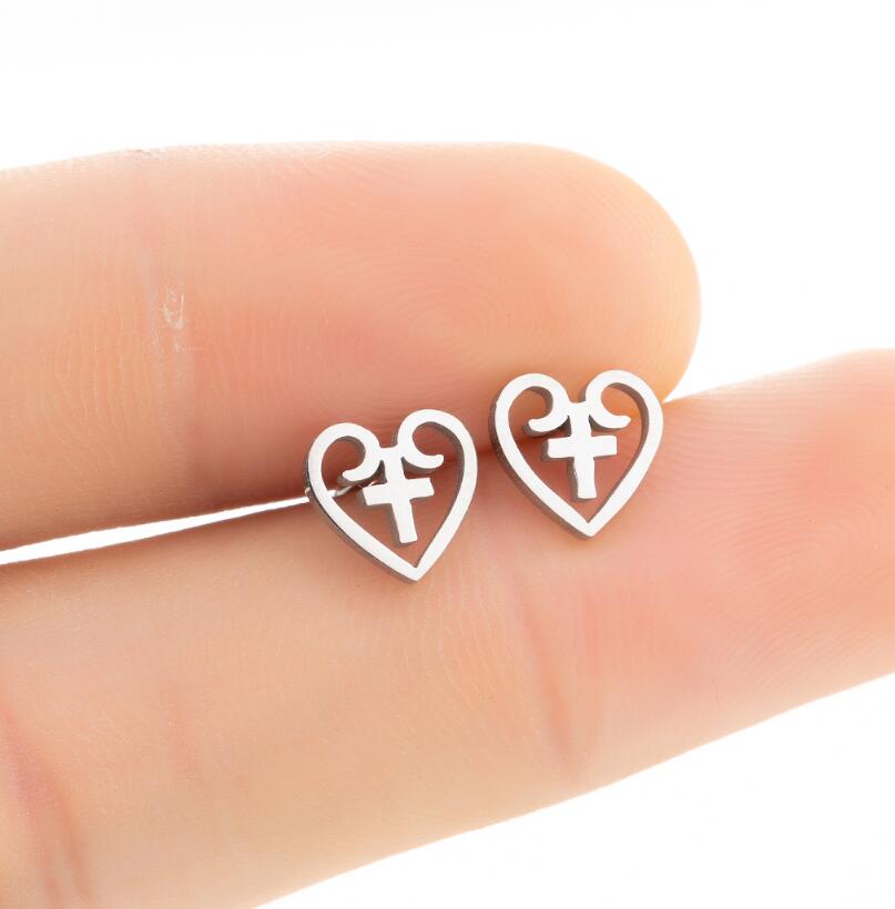 Classic ECG Heartbeat Stud Earrings Medical Fashion Jewelry for Women Nurse Doctor Small Stainless Steel Earings Party Bijoux