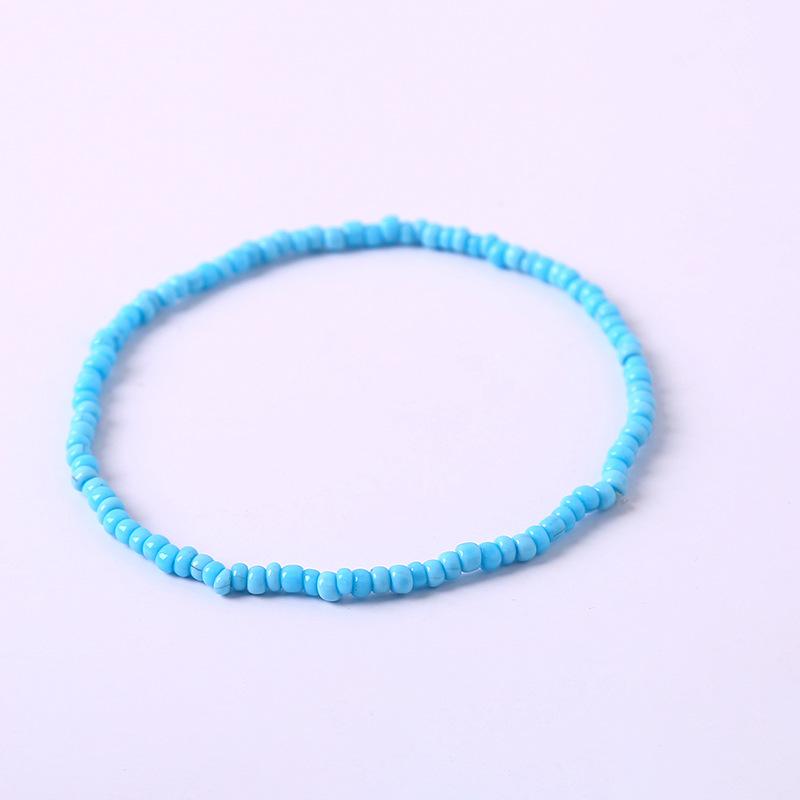 Bracelet de perles de verre, 1 pièce, style Boho, Bracelet de cheville en perles colorées
