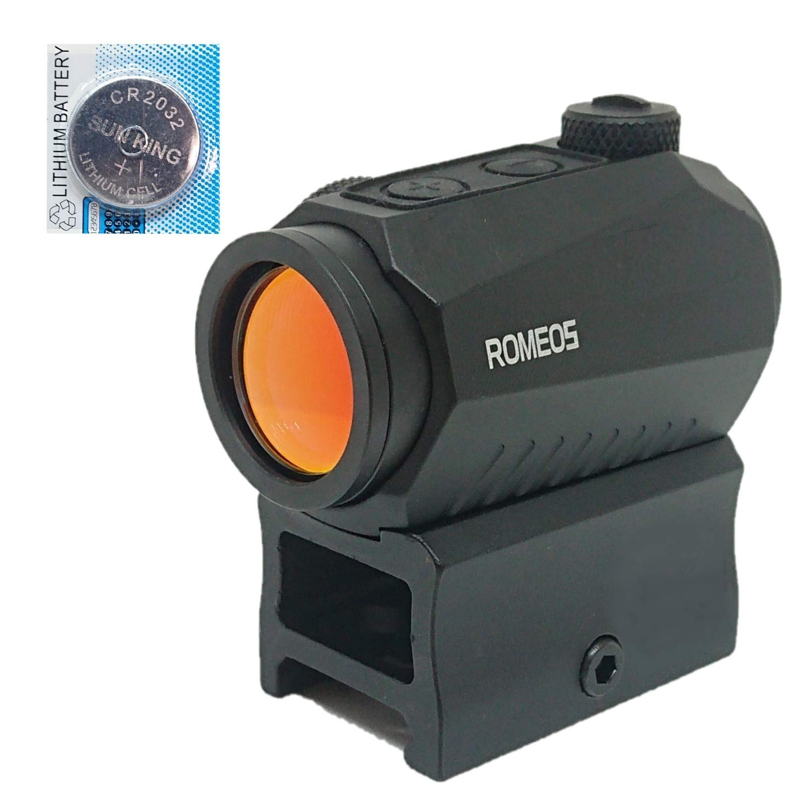 

[AERITH BLACK] Clear Lens ROMEO5 Romeo 5 Type Replica Dot Sight, Black, Engraved, Battery Included, T1 Size ROMEO5 (BK)