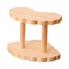 Solid Wood Display Stand for Collectibles, Figurines, and Small Plants Tiered Desktop Organizer