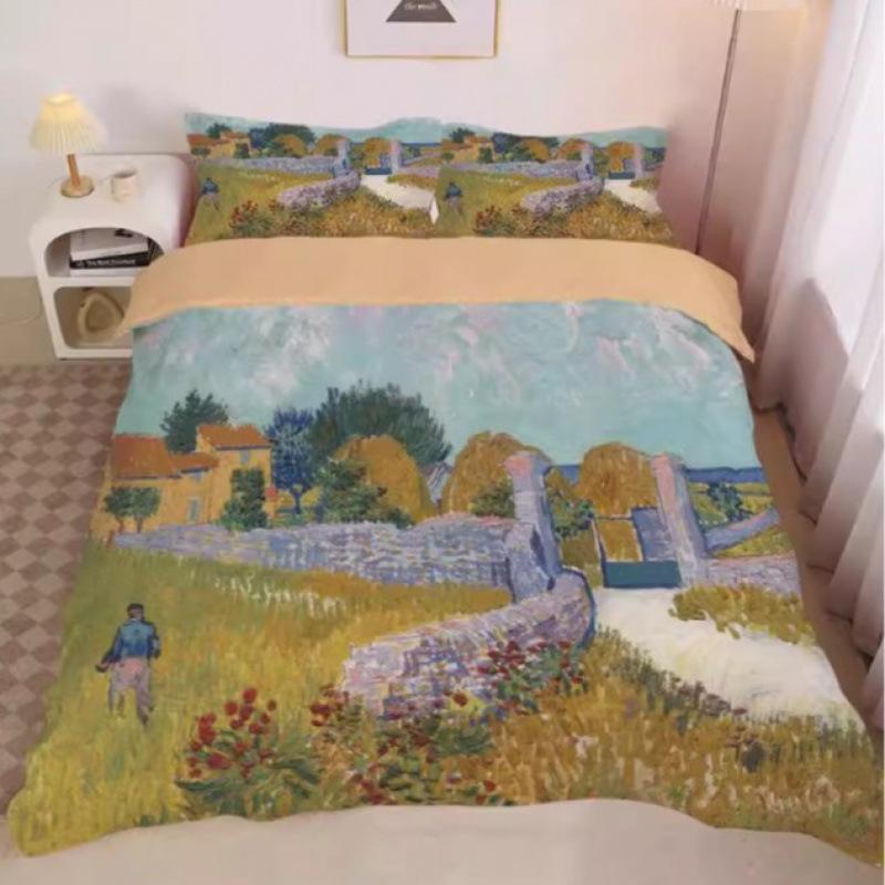 World Famous Paintings Bedding Set Artwork Duvet Cover Set King Queen Double Full Twin Single Size Bed Linen Set