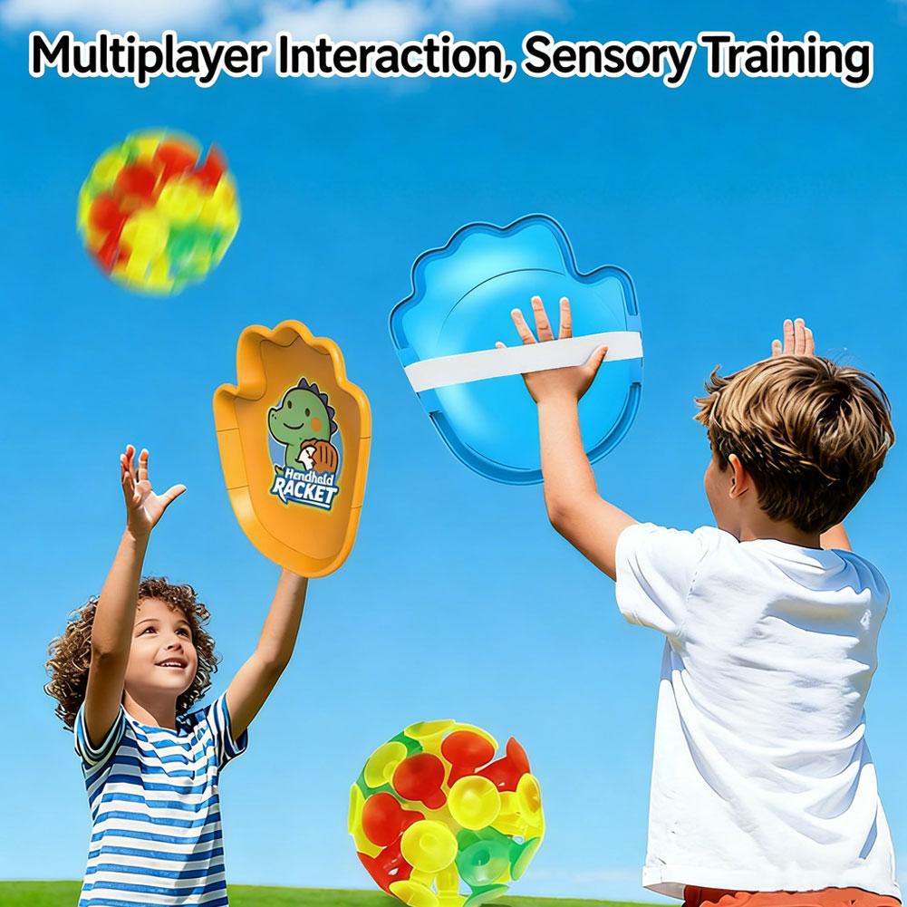 Light Up Sticky Ball Toss and Catch Game Suction Cup Target Balls Parent Child Interaction Outdoor Beach Yard Playground Sports Toys