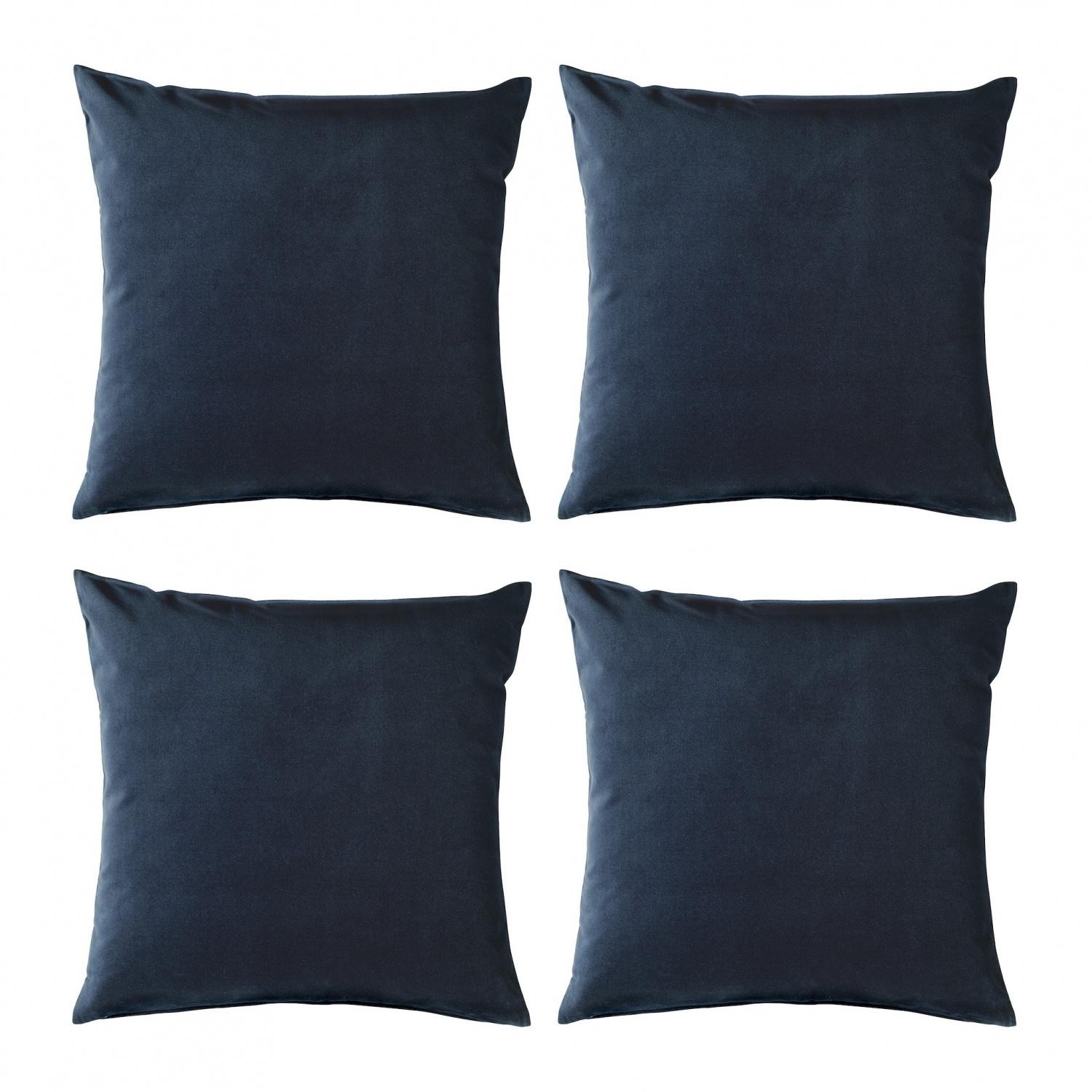 

Набор темно-синих чехлов для подушек (4 шт), SANELA Cushion Cover Dark Blue Set, IKEA