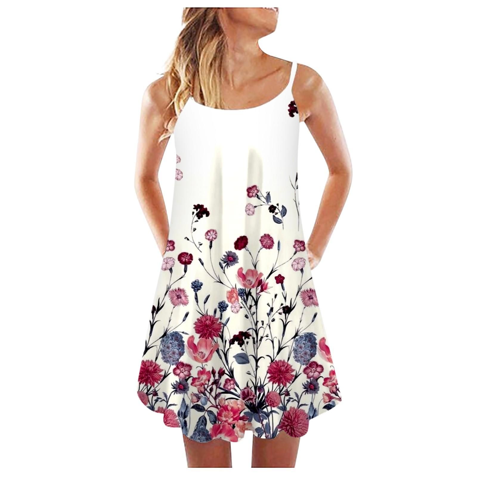 

Женский модный летний повседневный жилет без рукавов в стиле ретро с цветочным принтом, свободная майка, большое пляжное платье XL белый