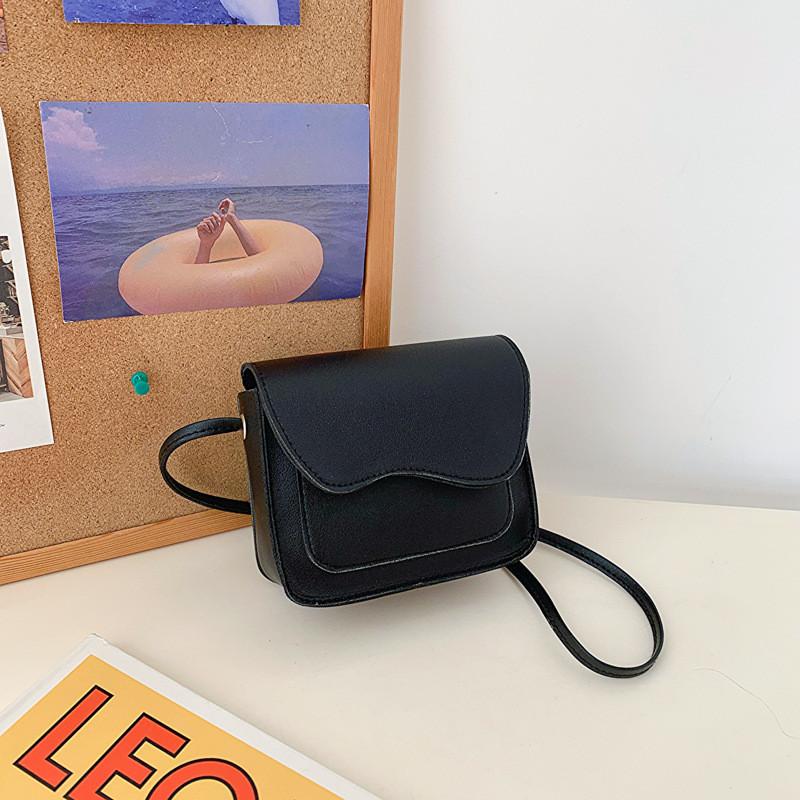 

Стильная мини-квадратная сумка из ПУ-кожи для детей в детский сад с милым простым дизайном чёрный