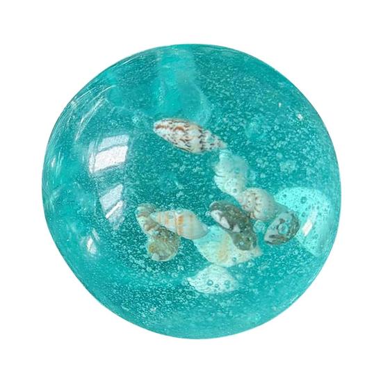

1/2 шт. Океанский Пляжный Мячик-Антистресс Снятие Тревоги Прозрачный Мячик Сжимающая Игрушка с Ракушками Внутри Расслабление для Офисных Работников Сенсорный Мячик 1pc