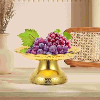 Fruit Tray Golden Blessing Bowl Offering Plate Dry with Lid Bowls Snack Dessert