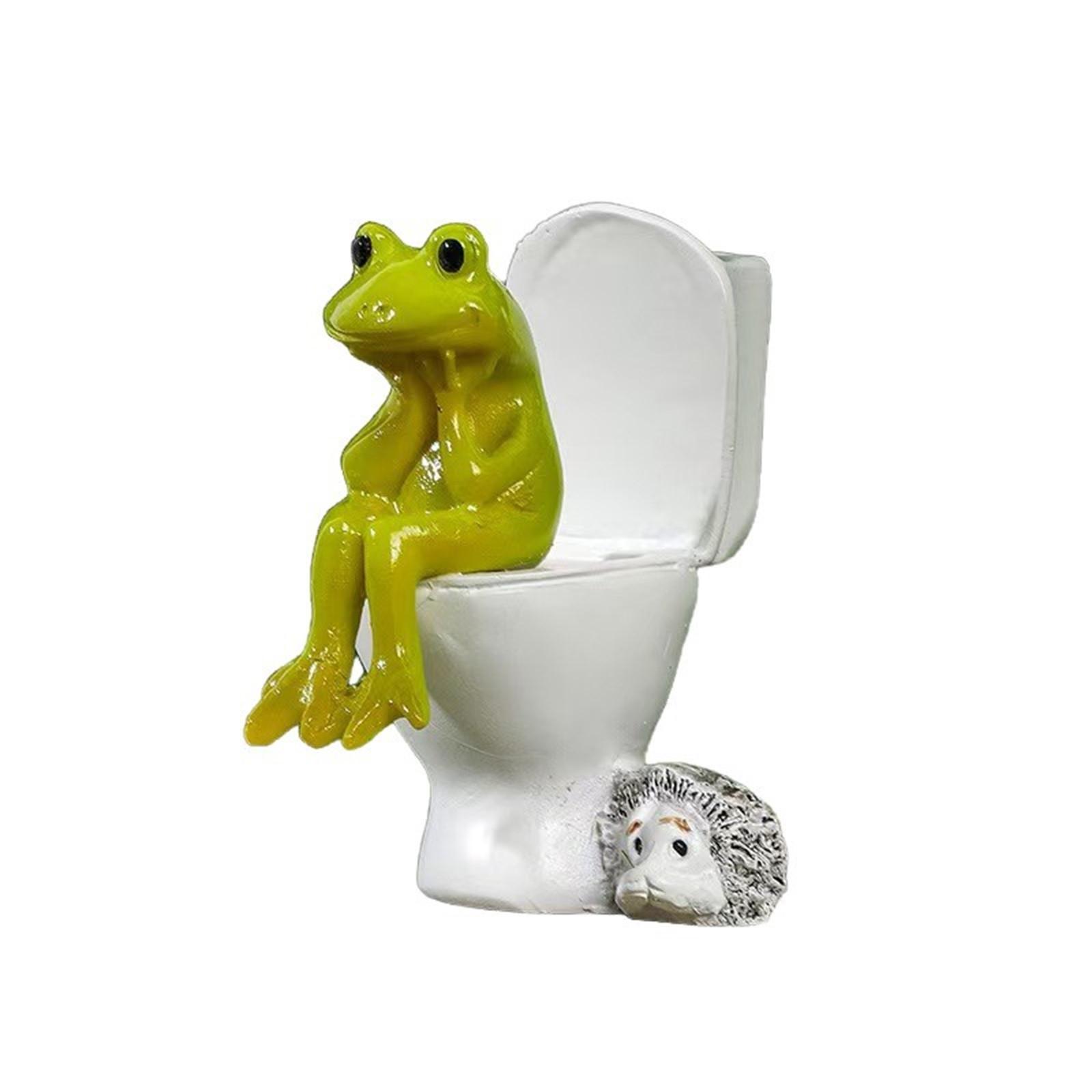 

Скульптура для улицы, забавная фигурка лягушек, садовая статуя, украшение для цветочного горшка One Size