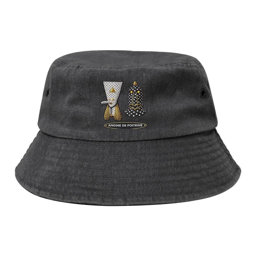 Unisex Distressed Denim Washed Bucket Hat Angine De Poitrine Canadian Band Headwear Fishing FisherUnisex Cap Session Hats Gifts