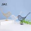 Handcrafted Iron Bird Figurine Wire Figurine, Minimalist Hollow Metal Sculpture, Stable Desk Accessory Rustproof Tabletop Decor for Bookshelf,