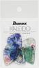 IBANEZ Ibanez Pick 6 Piece Set KALEIDO Series Colorful Design Teardrop Using Tritan [1.0mm] PCP14H-C1
