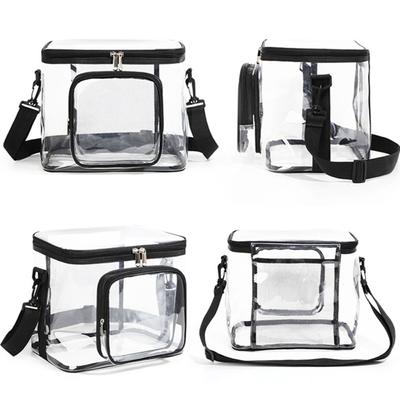 Zipper Lunch Bag Transparent Travel Storage Bag Toiletries Organizer Clear Beach Bag  Camping