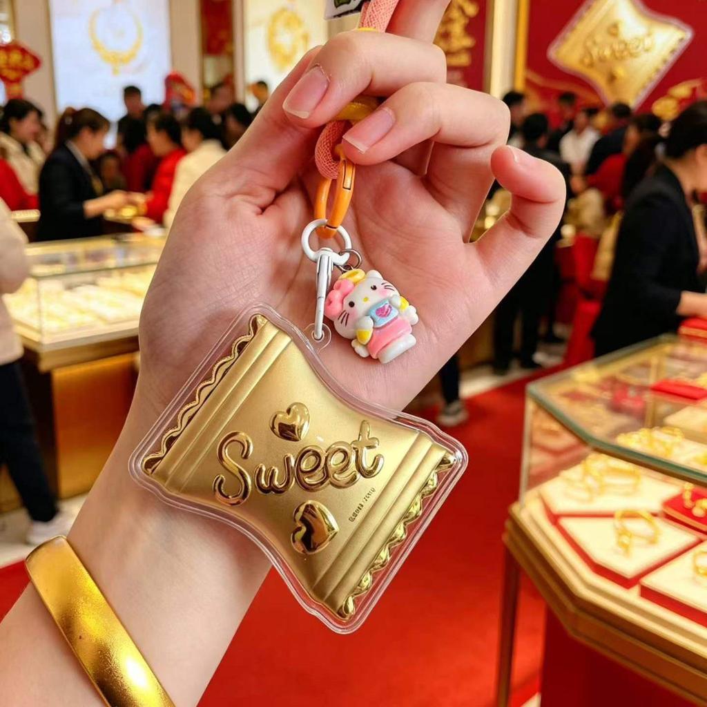 999 Pure Gold Keychain for Phone and Bag - Perfect Gift for Spring Festival