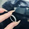 Cold Wind Advanced Opening Inlaid Square Flash Zirconium Ring Women'S Trendy Design Index Finger Ring