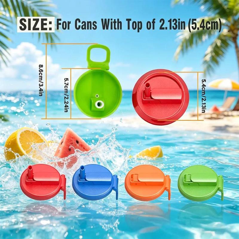 Reusable Juice Can Lids Food Grade Leak Proof Silicone Covers for Soda Beverages Home Use Outdoor Picnic Party