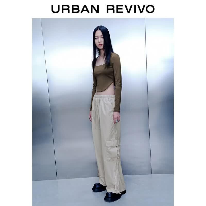 UR2026 Women s Casual Workwear Wide-Leg Pants XS