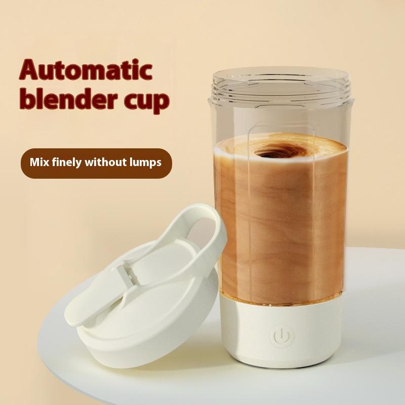Taza Mezcladora de Café Eléctrica Portátil de 450 ml Recargable por USB Taza Mezcladora Totalmente Automática Para Fitness Deportes al Aire Libre Gimnasio