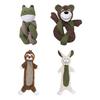 Squeaky Plush Dog Chew Toy Boredom Stress Relief Frog Bear Sloth Rabbit Plushie Small Medium Large Dog Teething Interactive Animal Toy Pet Supplies