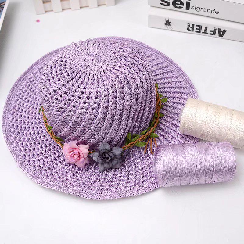 Hemp Yarn DIY Crochet Kit for Summer Hats, Sandals