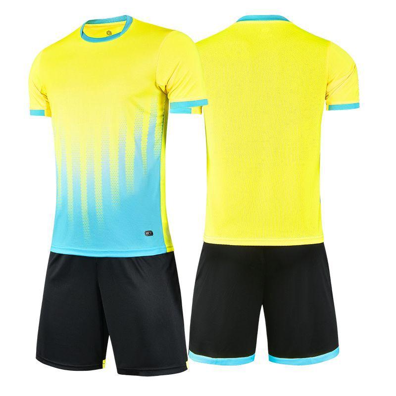 Football Suit Men's Football Jersey Team Game Training Jersey Short-sleeved Student Sportswear Bright Color