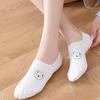 10Pairs Thin Women Invisible Socks Sweet Bear White Socks Breathable Cute Boat Socks  Streetwear