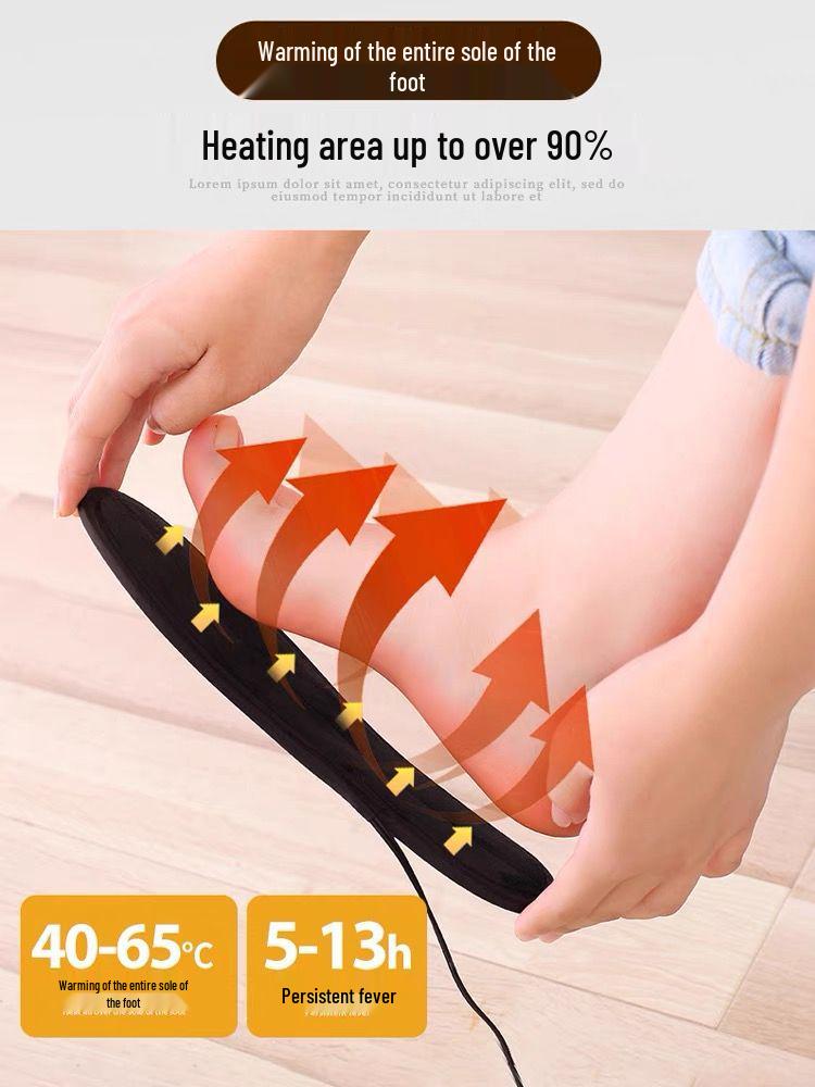 Winter Warm USB Self-Heating Insoles: Non-Rechargeable Cold-Proof Electric Insoles