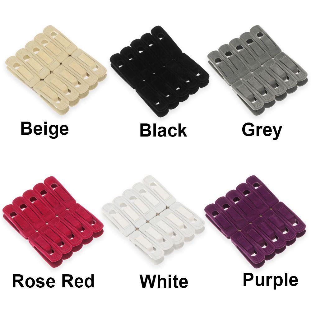 Portable Household Non-slip Hat Closet Coat Holder Hanging Hooks Dress Rack Velvet Hangers Clips