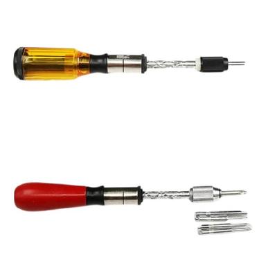 Semi Automatic Push Pull Ratchet Screwdriver Adjustment Spirals Ratchet Screwdriver Assembly With Replaceable Heads